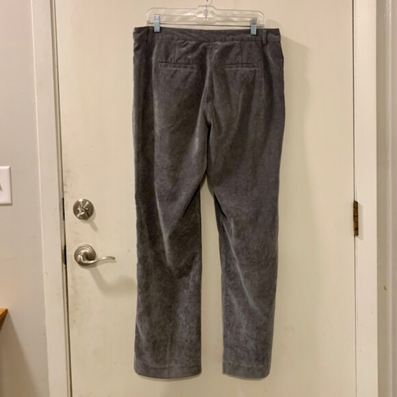 Christopher & Banks Womens Gray Soft Corduroy Straight Leg Stretch Pants Sz 12 - Picture 4 of 9